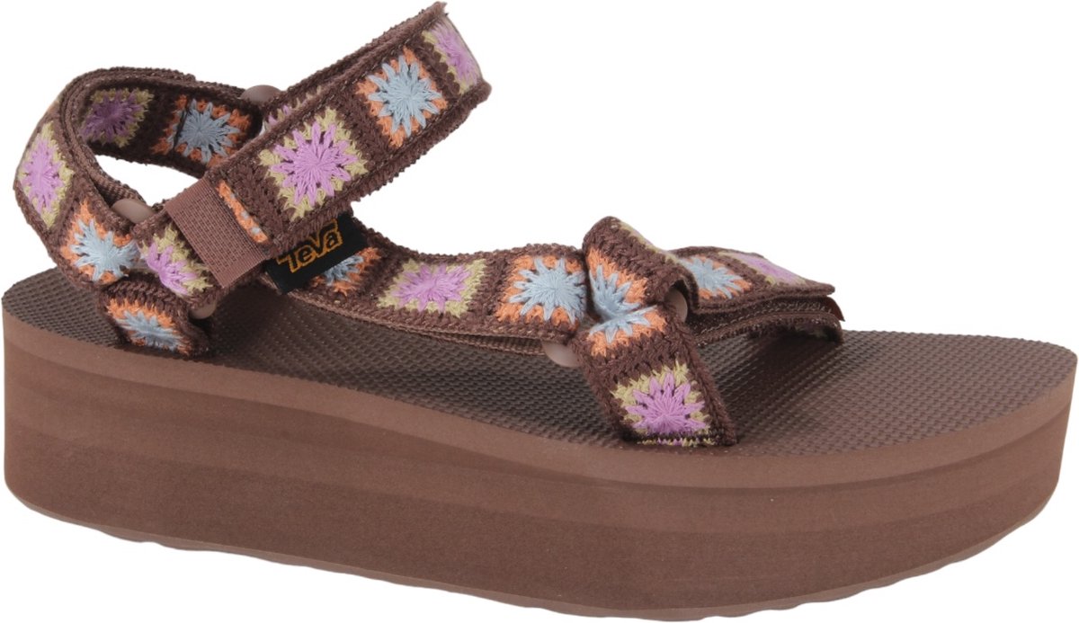 Teva FLATFORM UNIVERSAL CROCHET Dames Sandalen Bruin
