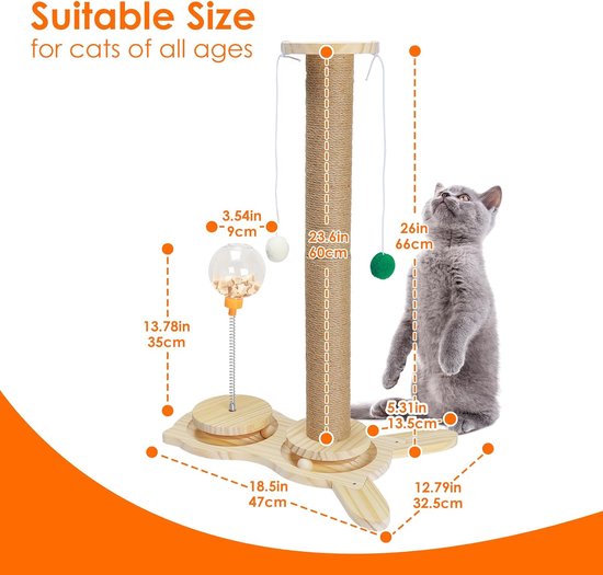 Krabton: Kattenkrabplank - Krabpaal Krabmat - Spelen Rusten - 4-in-1