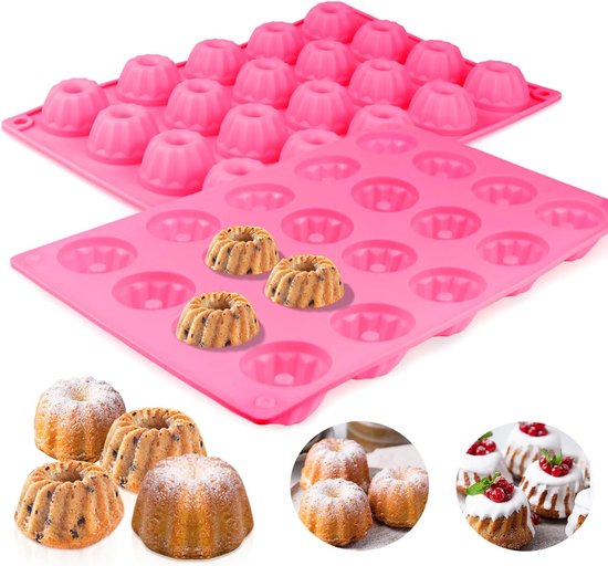 Mlying Mini tulbandvorm, siliconen, 24 stuks, herbruikbare muffinvormpjes, cupcake, kleine taartvorm, mini-tulband, diameter 6,5 cm, hoogte 3,5 cm, 8 kleuren Mlying Mini tulbandvorm, siliconen, 24 stuks, herbruikbare muffinvormpjes, cupcake, kleine taartvorm, mini-tulband, diameter 6,5 cm, hoogte 3,5 cm, 8 kleuren