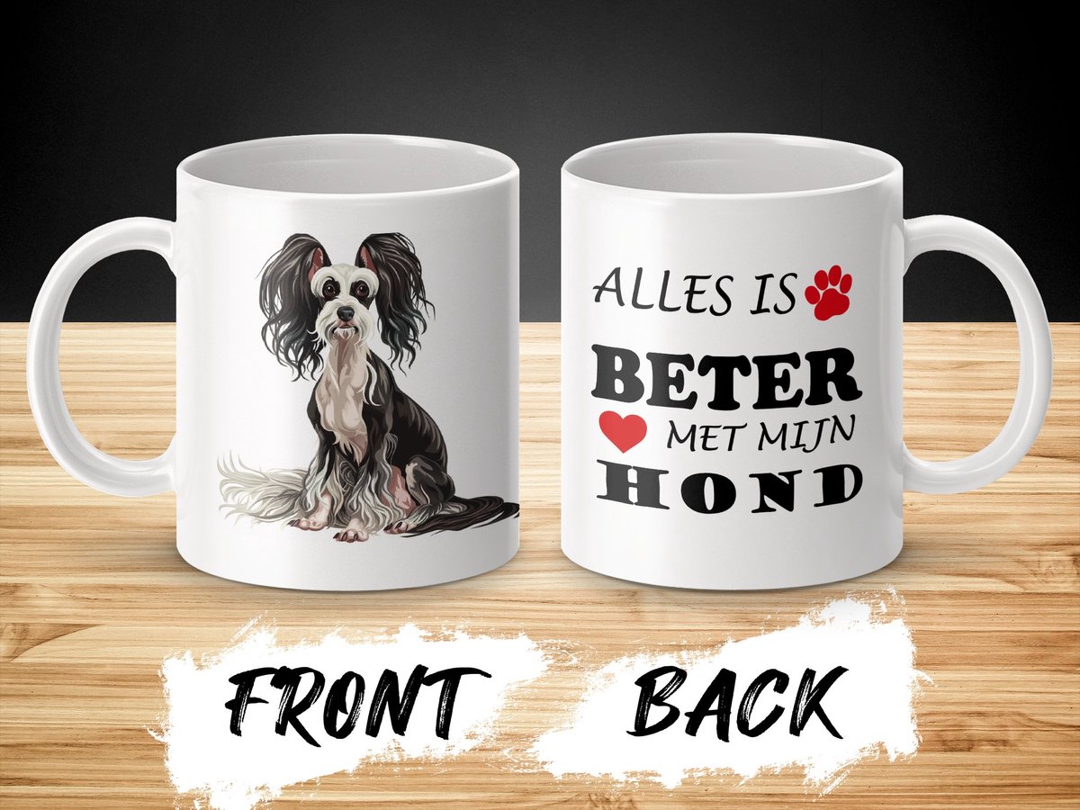 Mok Chinese Crested Alles is beter met mijn hond - dog - doglover