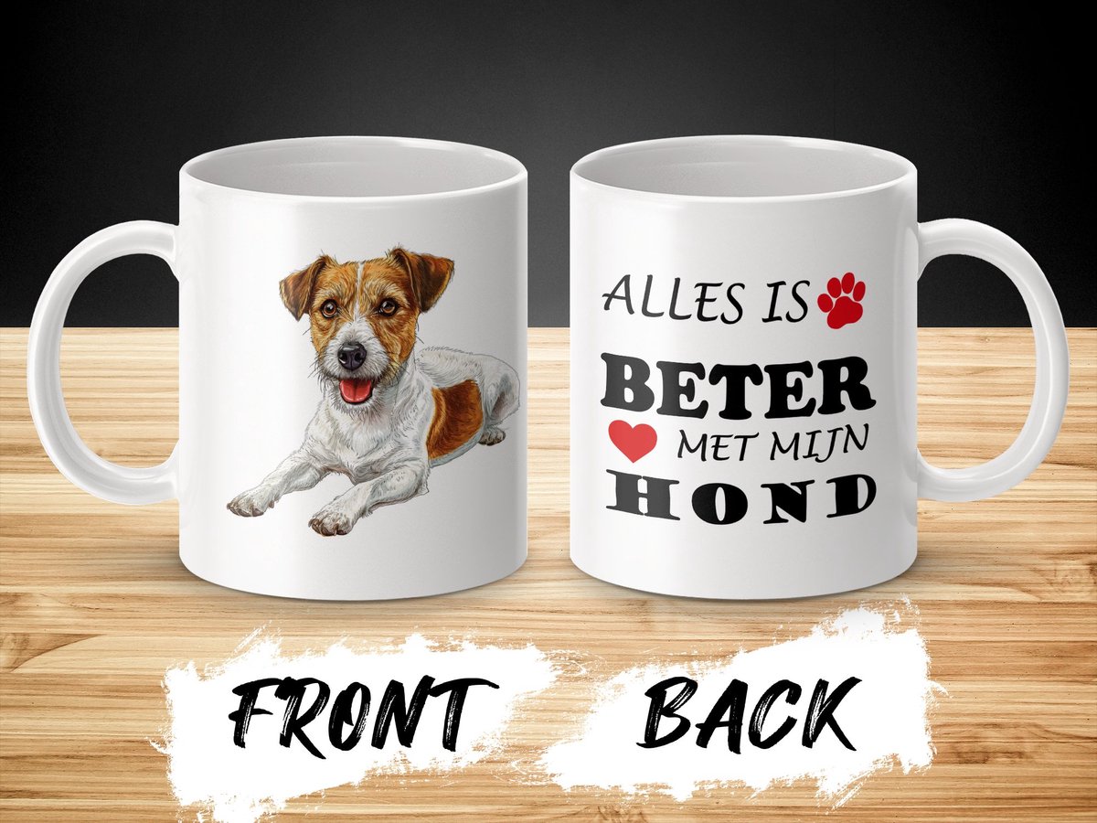 Mok Jack Russell Terrier Alles is beter met mijn hond - dog - doglover