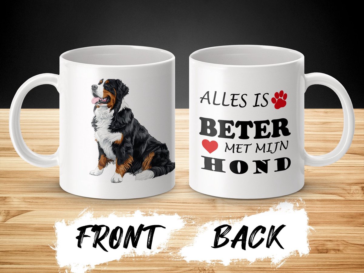 Mok Bernese Mountain Alles is beter met mijn hond - dog - doglover