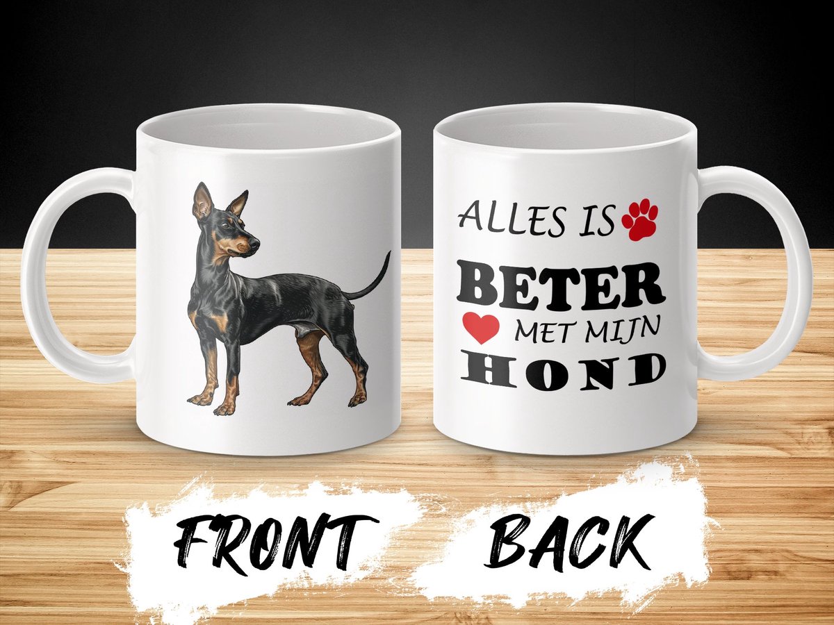 Mok Manchester Terrier Alles is beter met mijn hond - dog - doglover