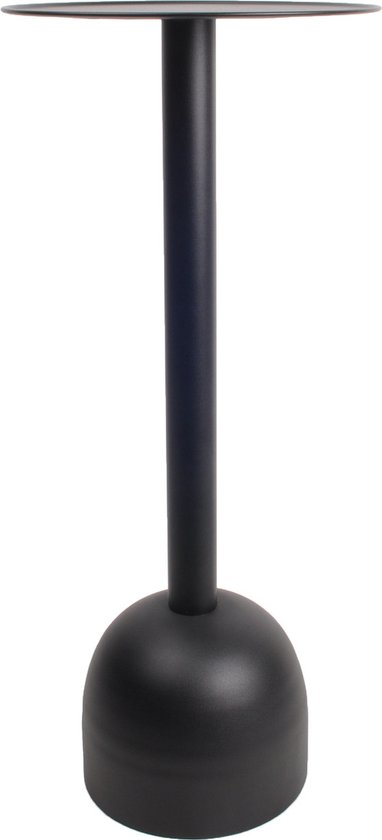 XLBoom Diablo Wijnkoeler Tafel - RVS - Rond - Zwart - 34 × 34 × 80 cm