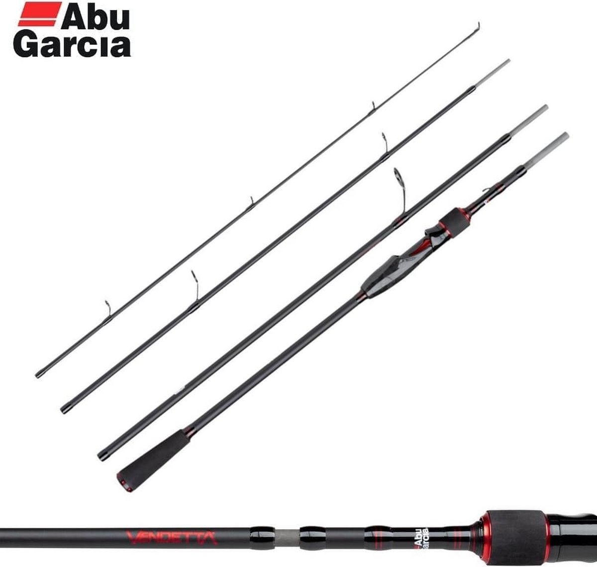 Abu Garcia Vendetta V3 Spinhengel 4 Stukken Zwart 2.44 m / 5-20 g