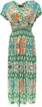 La Pèra Robes pour femme - Robes d'été Femme - Robe de voyage - Robe colorée - Infroissable - Elastique - Manches courtes - Vert - M/L