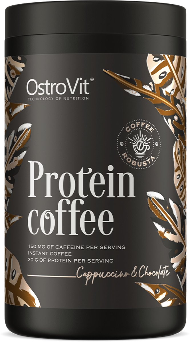 Goedkoopste Eiwitkoffie / Protein Coffee - 360 g - Cappuccino & Chocolade Smaak - Caffeine - OstroVit
