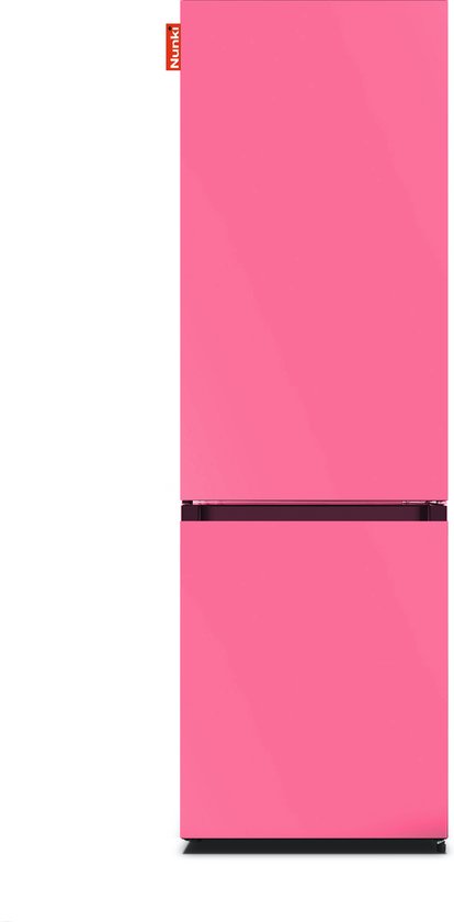 NUNKI LARGECOMBINF-FBUB Combi Bottom Koelkast, D, 182+71l, Bubblegum Pink Satin Front