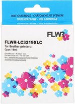 FLWR - Inktcartridge / LC-3219XLC Cyaan - Geschikt voor Brother