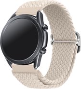 Geweven nylon bandje - 20mm - Starlight - Smartwatchband voor Samsung Galaxy Watch 42mm / Active / Active2 40 & 44mm / Galaxy Watch 3 41mm / Galaxy Watch 4 - Classic / Galaxy Watch 5 - Pro / Galaxy Watch 6 - Classic / Gear Sport