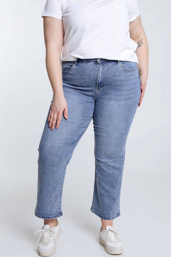 Paprika Rechte 7/8-jeans 'Mia' met strass