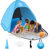 Pop-up strandtent, automatische draagbare werptent, zonwering, tent voor 2-3 personen, uv-bescherming 50+, campingtent, windbescherming, kleine verpakkingsmaat voor gezinnen, strand, met