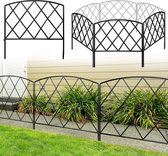 Decoratief metalen tuinhek 24" breed x 24" hoog (5 panelen, totale lengte: 3m) Metalen rand Vouwhek Landschapshek voor bloembedbomen Dierenbarrière