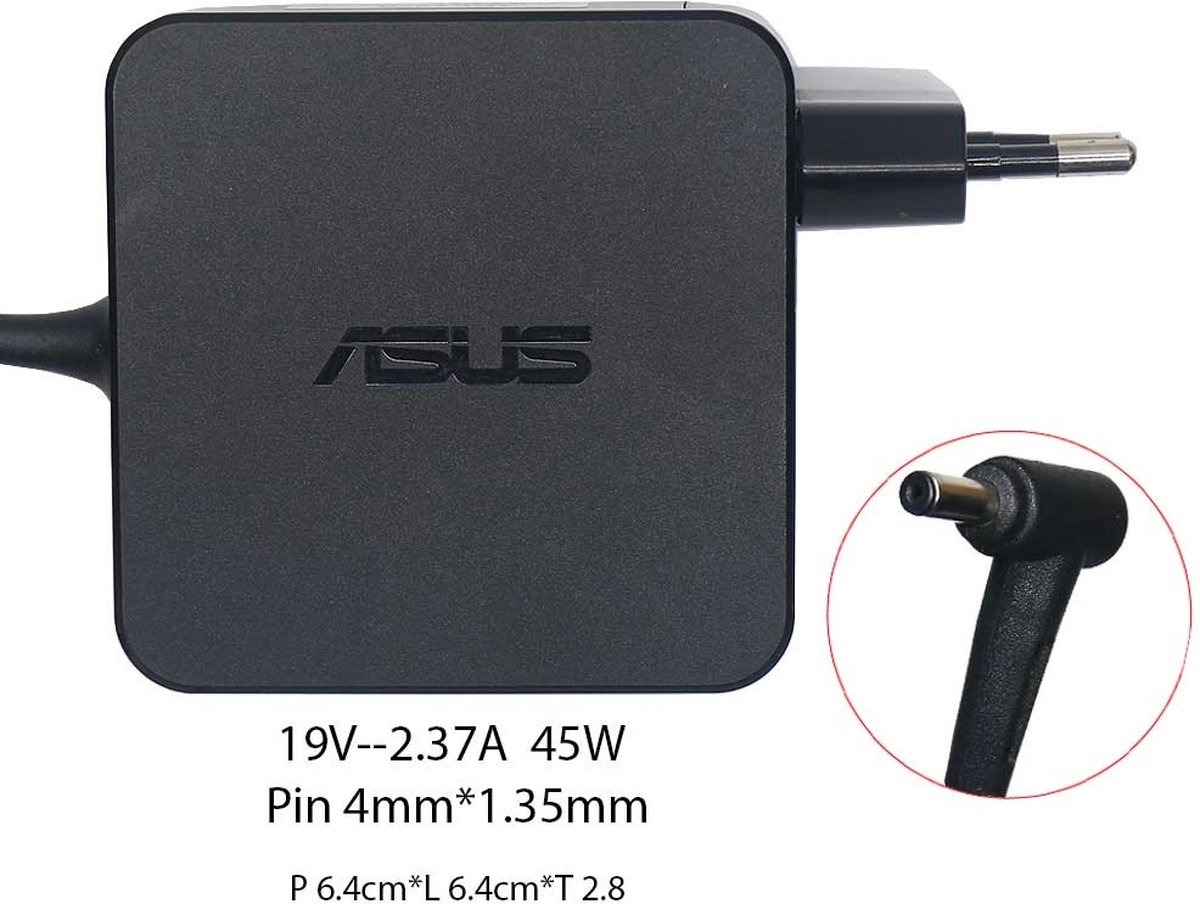 ASUS ADp-45ZE , 45W ADAPTER, 2,37A 45 W, 19 V 4mm pin op Prijzenvolger.com