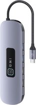 USAMS 10-in-1 USB-C Hub - voor PC/Laptop - Zilver