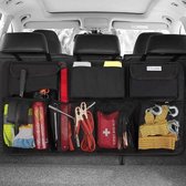 Auto - Kofferbak - Organizer - Zwart, Super Capaciteit, 7 Vergrote Zakken, 2 Lange Magic Stick, Opbergtas voor Auto Boot Nette