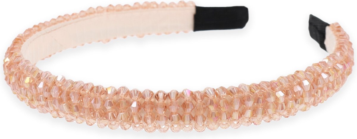 Lajetti Glitter Haarband Oudroze - Strass Diadeem Bruiloft