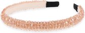 Lajetti Glitter Hair Band Vieux Rose - Strass Diadème Mariage