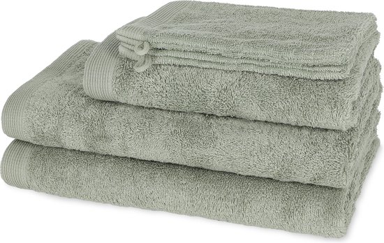 Casilin - Como - lot de 2 draps de douche 70x140 - Vert Olive