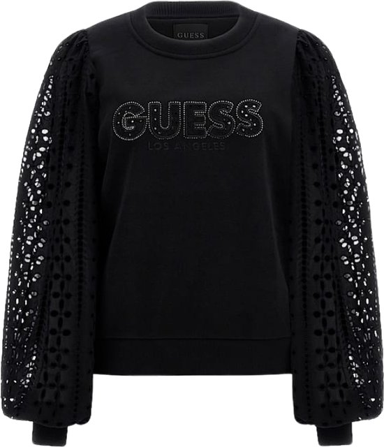 Guess CN Sangallo Sleeve Sweatshirt Femme - Zwart - Taille XL