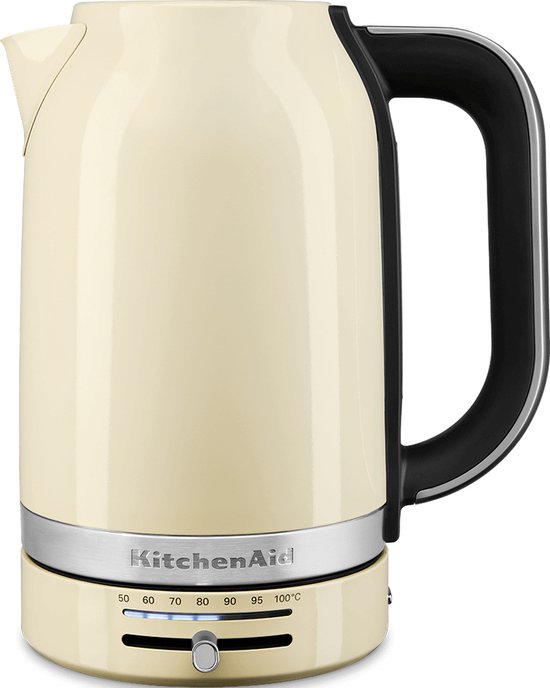 KitchenAid waterkoker 1.7L met temperatuurregeling 5KEK1701 amandelwit