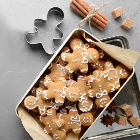 Anokay 20tlg. Fondant uitsteekvormen Kerst uitsteekvormen set van roestvrij staal koekjessnijders koekjes uitsteekvormen Kerstmis voor motieftaart taartdecoratie koekjes bakken keuken accessoires, 1