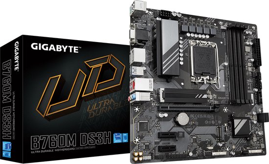 Gigabyte B760M DS3H, Intel, LGA 1700, Intel® Celeron®, Intel® Core™ i3, Intel® Core™ i5, Intel® Core™ i7, Intel® Core™ i9,..., LGA 1700, DDR5-SDRAM, 192 GB