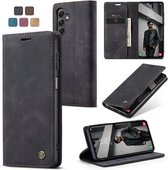 Caseme - Telefoonhoesje geschikt voor Samsung Galaxy A15 - Wallet Book Case - Met Magnetische Sluiting - Zwart