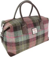 Sac week-end Esk Muted Green & Purple Tartan - Harris Tweed - Glen Appin of Scotland