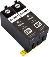 Inktcartridges Geschikt voor Epson 35XL| Multipack van 2x zwart Geschikt voor Epson WorkForce Pro WF-4740, WF-4730, WF-4720, WF-4725 mét chip