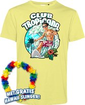 T-shirt Surfing Time | Toppers in Concert 2024 | Club Tropicana | Hawaii Shirt | Ibiza Kleding | Lichtgeel | maat S