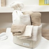 Meyco Baby Uni monddoekjes - 3-pack - pre-washed hydrofiel - soft sand/greige/taupe - 30x30cm
