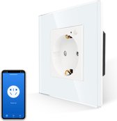 SmartinHuis - Slim enkelvoudig stopcontact (energiemonitoring) - Wit