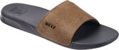 Reef One Slidegrey/Tan Heren Slippers - Grijs/Cognac - Maat 40