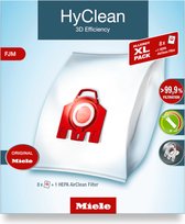 Miele Allergy XL-pack HyClean 3D Efficiency FJM - 8 stofzakken - 2 motorfilters en 1 HEPA-airclean-filter HA50