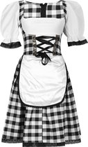 Benelux Wears - Boeren Tirol - Oktoberfest - 1-Delig Dirndl Jurk - Bierfeest - Maid Fancy - Verkleedkleding - Maat XL - 42