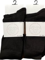 Sukats® 4 Paar Merino Sokken - Merino Wollen Sokken - Maat 47-50 - XXL - Badstof Zool - Naadloos - Verstevigde Hak en Teen - Zwart - Merino Wollen Kousen