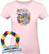 Dames t-shirt Flamingo Summer | Toppers in Concert 2024 | Club Tropicana | Hawaii Shirt | Ibiza Kleding | Lichtroze Dames | maat S