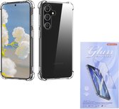 Shockproof Hoesje Geschikt voor: Samsung Galaxy S24 Plus - Anti -Shock Silicone - Transparant + 2x Screenprotector