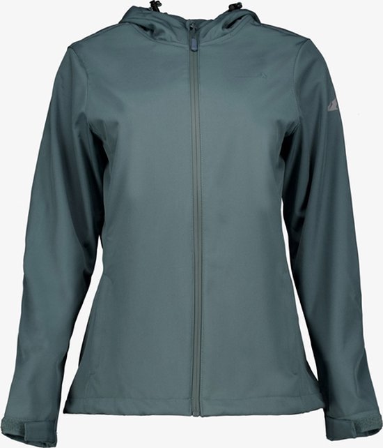 Mountain Peak dames softshell jas groen - Met capuchon - Ritssluiting