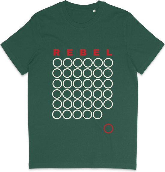 Heren en Dames T Shirt - Grafisch Ontwerp Rebel - Groen - XXL