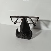 Neus met snor brillen houder zwart