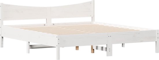 vidaXL-Bedframe-met-hoofdbord-massief-grenenhout-wit-180x200-cm