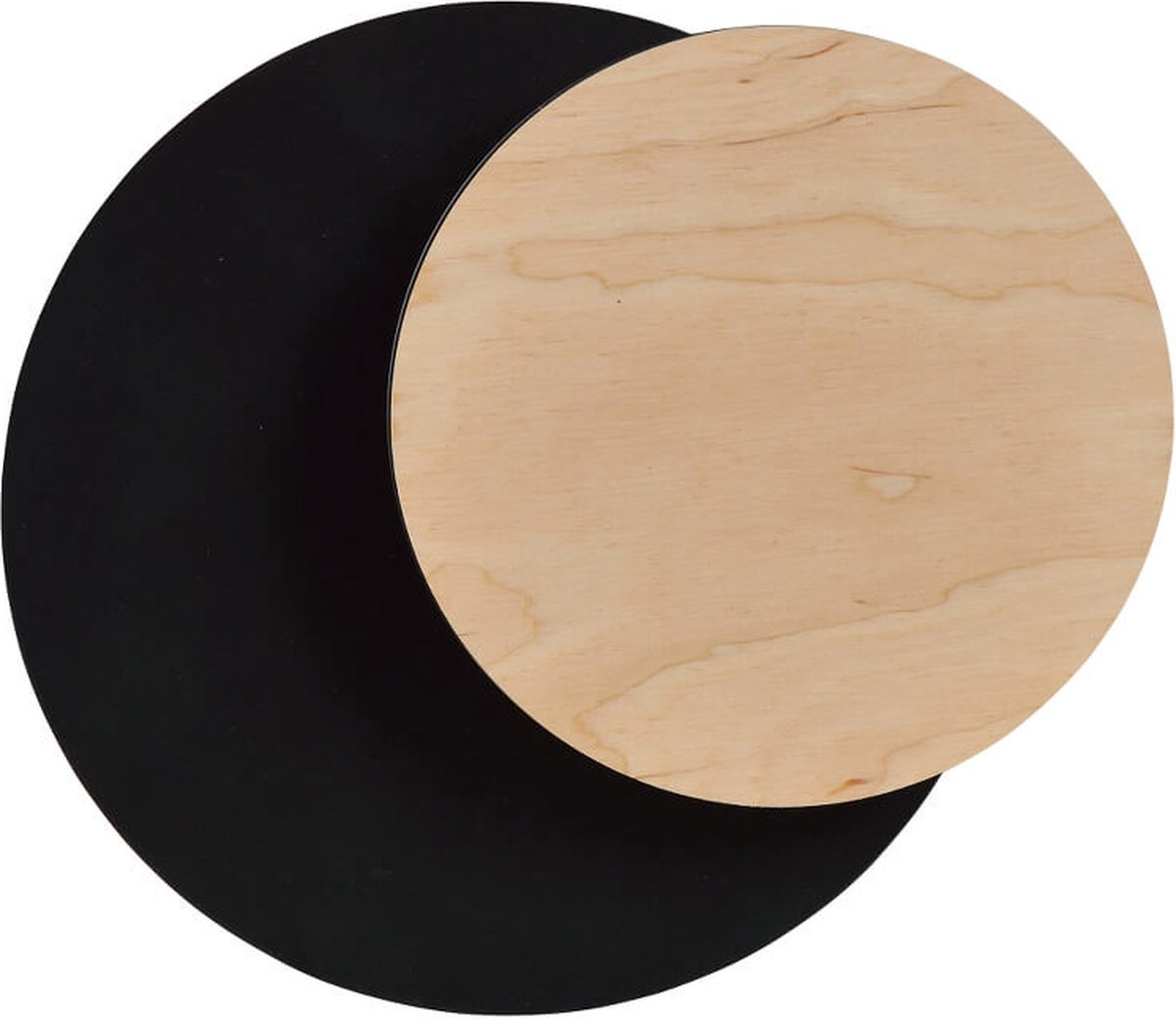 Emibig Kalmar zwart met hout muurlamp cirkel 1x G9 - Perfecte verlichting voor jouw interieur