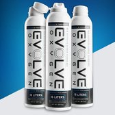 Evolve Oxygen 3x 15L Fliptop - Bouteille d'oxygène - 97% d'oxygène Pure - Contre l'essoufflement - Améliore les performances sportives