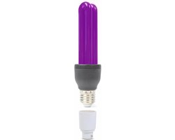 Blacklight - BeamZ blacklight spaarlamp 25W - UV lamp met E27 fitting en bajonet adapter