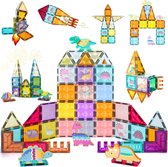 Kizmyee Blocs de Construction Magnétiques 42 Pièces, Blocs de Construction Magnétiques speelgoed Montessori Aimants Enfants Jeux Magnétiques pour Enfants Cadeau de 3 4 5 6 7 8 Ans Jouets pour Enfants Garçons Filles