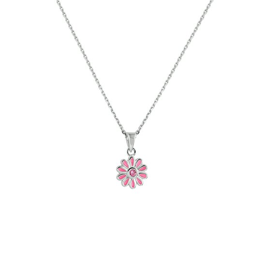 Yep! collier fleur zircone 36 + 4 cm - Argent