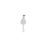 Zilveren Dames Kettinghanger Sleutel met Zirkonia - Dames Kettinghanger Sleutel - Zilver 925 - Zilver 925 - Amona Jewelry