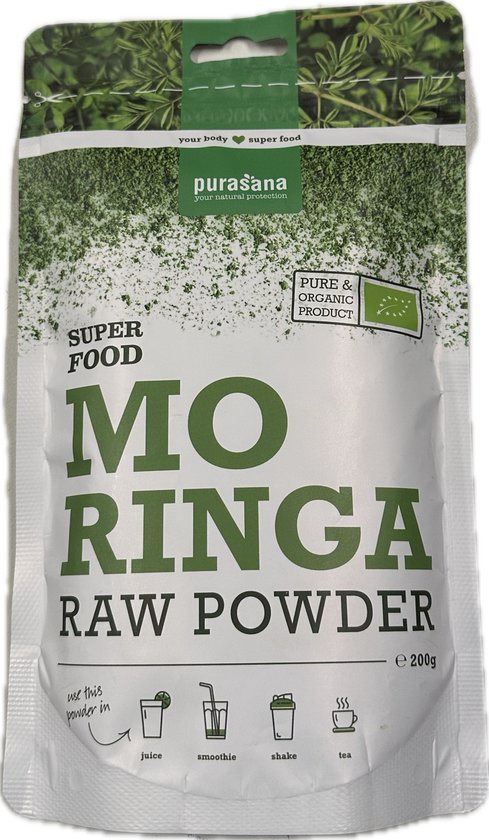 Purasana Moringa poeder/poudre vegan bio (200g) - Purasana
